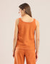 Reversible sleeveless tank top with round neck